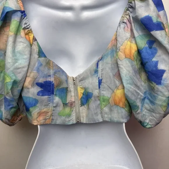 Fashion, Nova Butterfly_chic_clothing wWatercolor Corset Top Size Medium - Picture 4 of 13